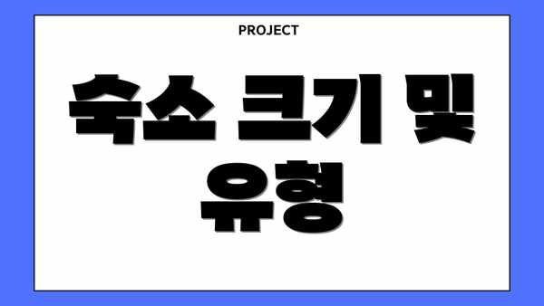 숙소 크기 및 유형