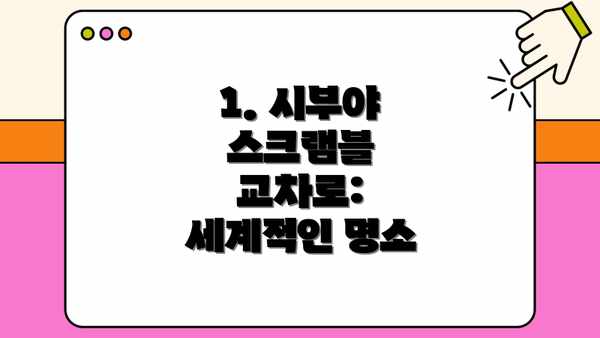 1. 시부야 스크램블 교차로:  세계적인 명소