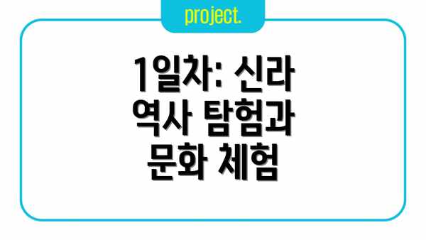 1일차: 신라 역사 탐험과 문화 체험