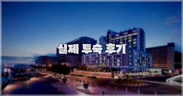 💬 실제 투숙 후기