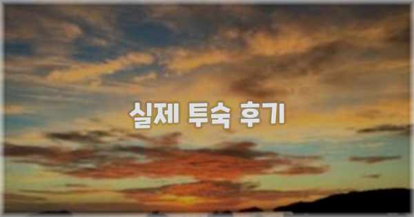 💬 실제 투숙 후기