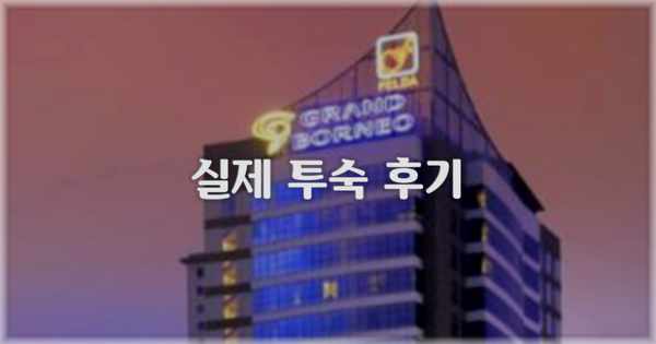 💬 실제 투숙 후기