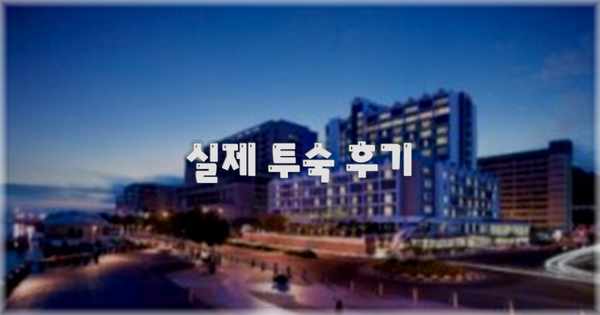 💬 실제 투숙 후기