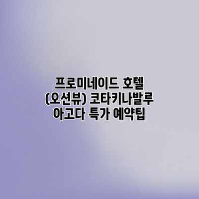 프로미네이드 호텔 (오션뷰) 코타키나발루 아고다 특가 예약팁 프로미네이드 호텔 (오션뷰) 코타키나발루 아고다 특가 예약팁