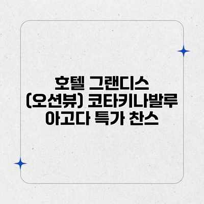 호텔 그랜디스 (오션뷰) 코타키나발루 아고다 특가 찬스 호텔 그랜디스 (오션뷰) 코타키나발루 아고다 특가 찬스