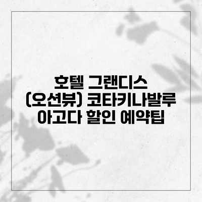호텔 그랜디스 (오션뷰) 코타키나발루 아고다 할인 예약팁 호텔 그랜디스 (오션뷰) 코타키나발루 아고다 할인 예약팁