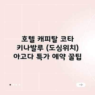 호텔 캐피탈 코타 키나발루 (도심위치) 아고다 특가 예약 꿀팁 호텔 캐피탈 코타 키나발루 (도심위치) 아고다 특가 예약 꿀팁