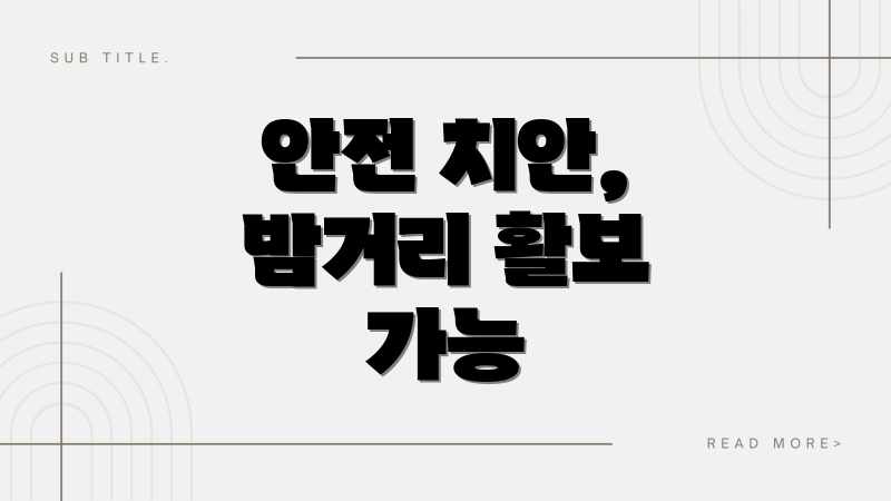 안전 치안, 밤거리 활보 가능