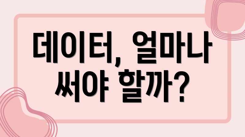 데이터, 얼마나 써야 할까?