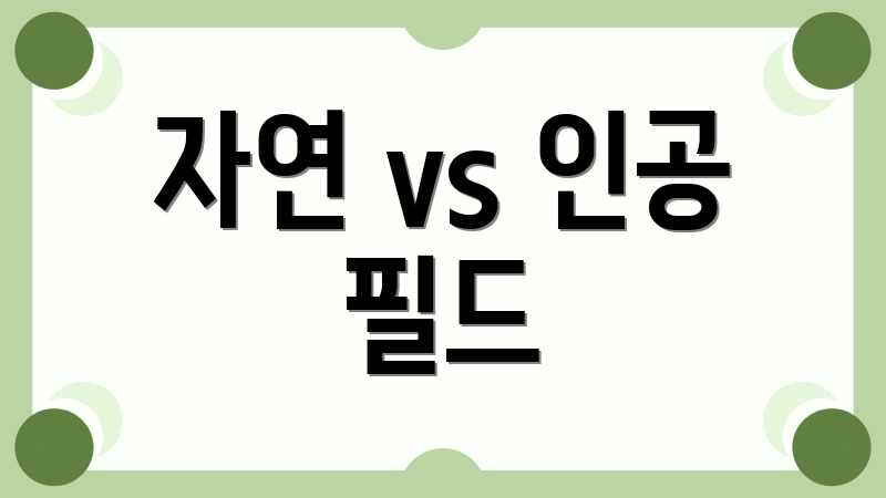 자연 vs 인공 필드