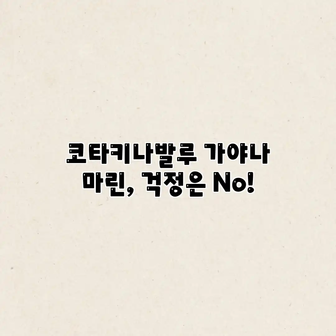 코타키나발루 가야나 마린, 걱정은 No! 코타키나발루 가야나 마린, 걱정은 No!