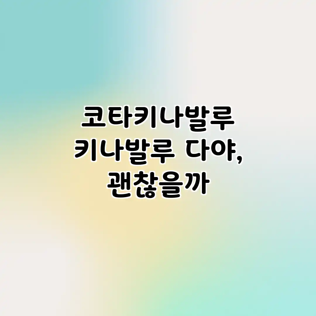 코타키나발루 키나발루 다야, 괜찮을까? 코타키나발루 키나발루 다야, 괜찮을까?