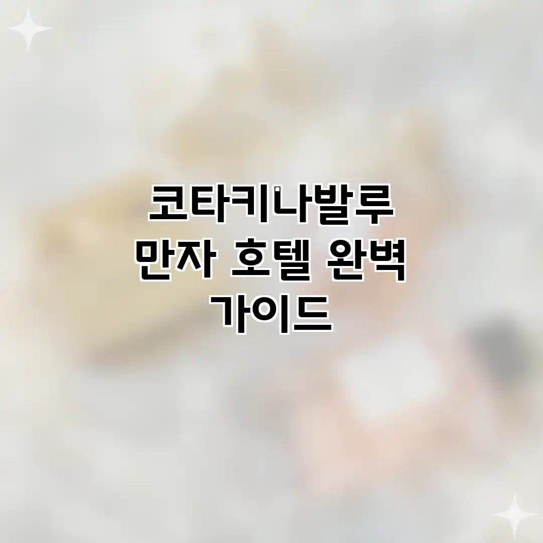 코타키나발루 만자 호텔 완벽 가이드 코타키나발루 만자 호텔 완벽 가이드
