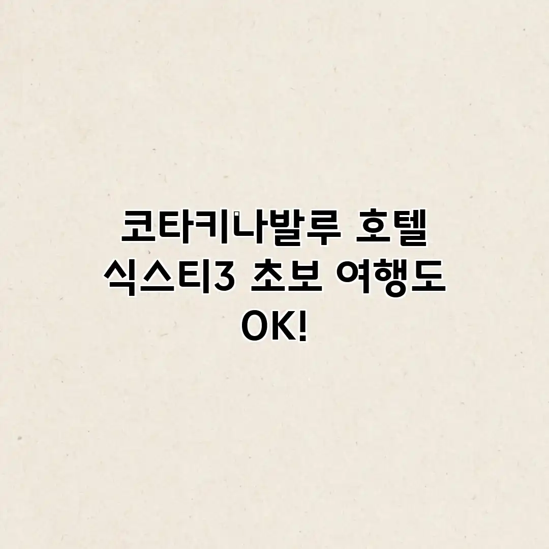 코타키나발루 호텔 식스티3: 초보 여행도 OK! 코타키나발루 호텔 식스티3: 초보 여행도 OK!