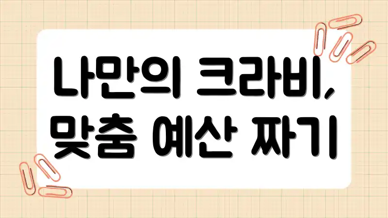 나만의 크라비, 맞춤 예산 짜기