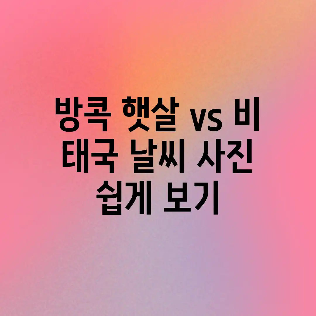 방콕 햇살 vs 비! 태국 날씨 사진 쉽게 보기 방콕 햇살 vs 비! 태국 날씨 사진 쉽게 보기